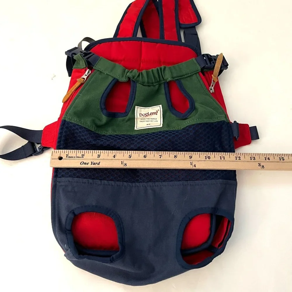Doglemi Dog Carrier Backpack Front Facing Airline Approved. Multicolored